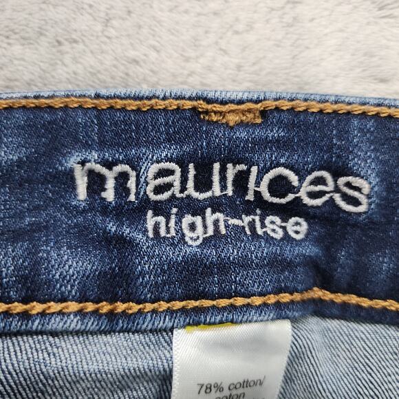 Maurices Jeans Womens 20W Blue Dark Wash High Rise Jegging Stretch Denim Skinny - Picture 4 of 11